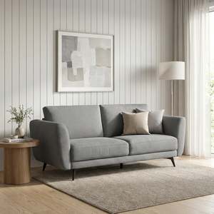Block Promotion 2: Rivel Chenille 3 Seater Sofa - Ash Grey