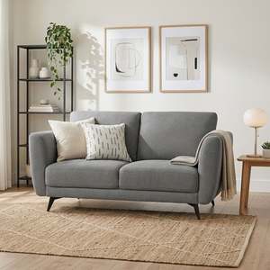 Block Promotion 2: Rivel Chenille 2 Seater Sofa - Ash Grey