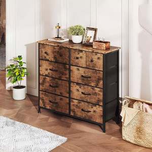 Block Promotion 4: Natalia 10 Drawers Lowboy - Rustic Brown
