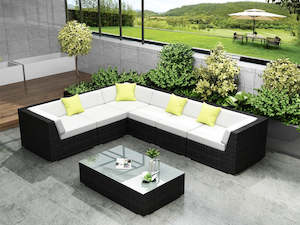 Outdoor Sofa Set: WHITSUNDAY Rattan Outdoor Sofa Set 7PCS