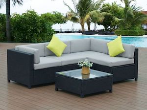 Outdoor Sofa Set: BetaLife Outdoor Rattan Sofa Set 5PCS