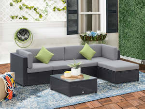 STOCKHOLM Rattan Outdoor Sofa Set 6PCS