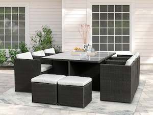 Mallorca 11 Piece Rattan Outdoor Dining Set