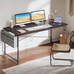 Products: Cayden 160cm Computer Desk with Storage Bag - Black