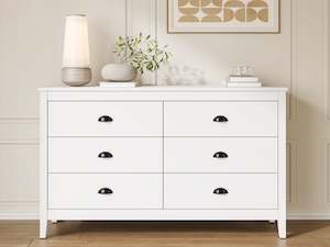 Bestseller: Congo 6 Drawers Low Boy - White
