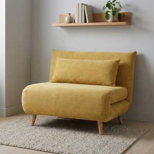 Hastings 1 Seater Fold-Out Sofa Bed - Yellow