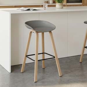 Homepage Sale 8: Kai Pro Metal Bar Stool 75cm - Set of 2 - Grey