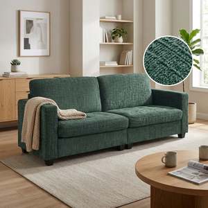 Tussock 3 Seater Sofa - Green