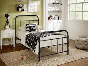 Taylor Single Metal Bed Frame - Black