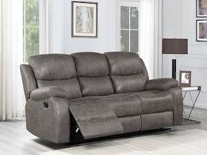 Wilson Manual 3 Seater Recliner Sofa - Brown