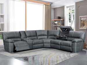New Arrival: Kingston Electric Recliner Corner Sofa - Grey
