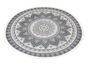 Living Room: KATELIN Bohemian Floor Rug - BLACK
