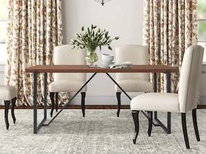 Dining Room: LIRON Dining Table Rectangle 180x90cm - WALNUT