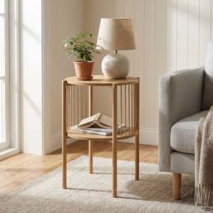 Side Tables: Deven Side Table - Natural