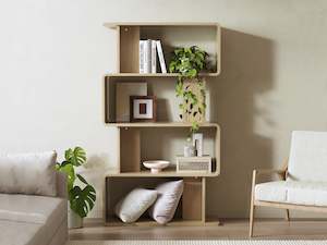 Waitoa 4 Tier Storage Shelf - Oak
