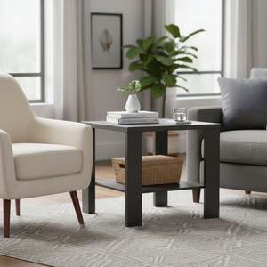 Side Tables: Koda Square Side Table Coffee Table - Black