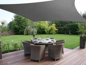 Basics Collection: Rectangle Shade Sail 4m x 6m - CHARCOAL