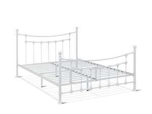 Beds: Gingera Queen Metal Bed Frame - White