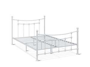 Gingera Double Metal Bed Frame - White