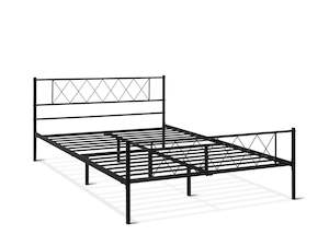 Picton Queen Metal Bed Frame - Black