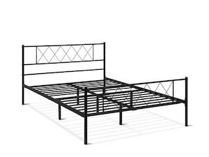 Beds: Picton Double Metal Bed Frame - Black