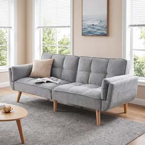 Preorder: Puna 3 Seater Sofa Bed - Dark Grey