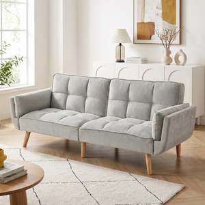 Preorder: Puna 3 Seater Sofa Bed - Grey