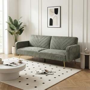 Preorder: Kiwi 3 Seater Sofa Bed - Green