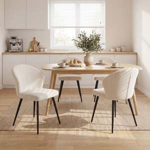 Mellow Boucle Dining Chair - Set Of 4 - Oatmeal