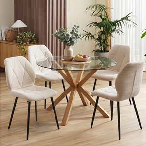 Nori Fabric Dining Chair - Set Of 4 - Beige