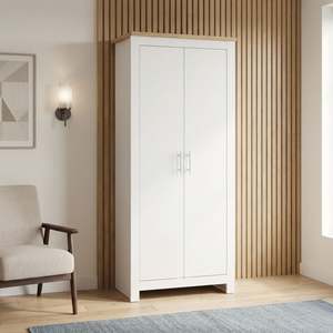 Slideshow Sale 1: Tegan 2 Door Wardrobe - Light Teak + White