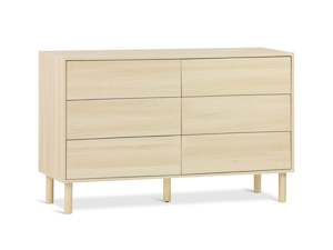 Custer 6 Drawers Low boy - Oak