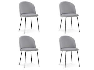 Homepage Sale 1: Zoya Dining Chair - Set of 4 - Grey + Black