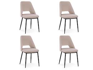 Julie Dining Chair - Set of 4 - Light Brown + Black