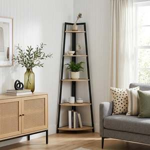 Preorder: Nero 5 Tier Corner Shelf - Natural