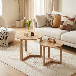 Timber 2 Piece Coffee Table Set - Oak