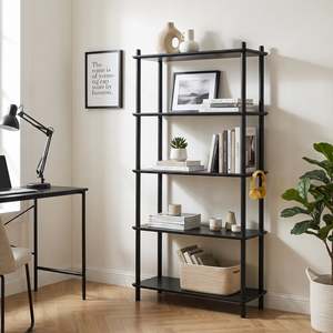 Tui 5 Tier Storage Shelf Bookshelf - Black