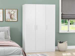 Makalu Wardrobe 3 Door Storage Shelves - White