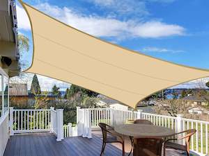 Toughout Serein Waterproof Square Shade Sail 5m x 5m - Sand