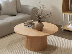Coffee Tables: Peyton Round Coffee Table 80cm - Oak