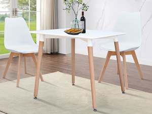 Jean Dining Table Square 80x80cm - White