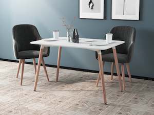Sana Dining Table Rectangle 120x80cm - White
