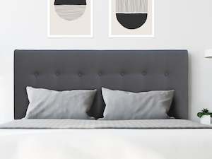 SUSAN QUEEN Fabric Upholstered Headboard - CHARCOAL