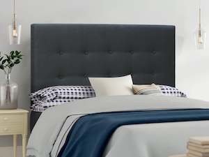 Susan Double Fabric Upholstered Headboard - Charcoal