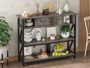 Console Tables: Atlas 1m Console Table with Drawer - Gray Oak