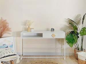 Alaska Wooden Console Table - White
