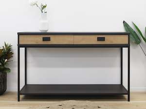 Console Tables: Morris Wooden Console Table - Oak