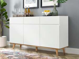 Hudson 1.35m Sideboard Buffet Table - White