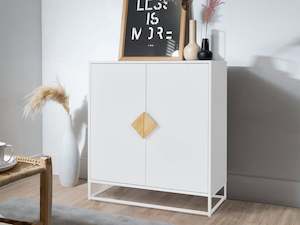 Sideboard: Alaska Wooden 2 Door Cabinet - White