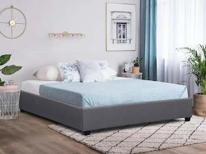 King Beds: Bromo Fabric Slat Bed Frame - King